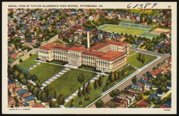 Taylor Allderdice High School, Aerial View, circa 1930-1945 approx. 